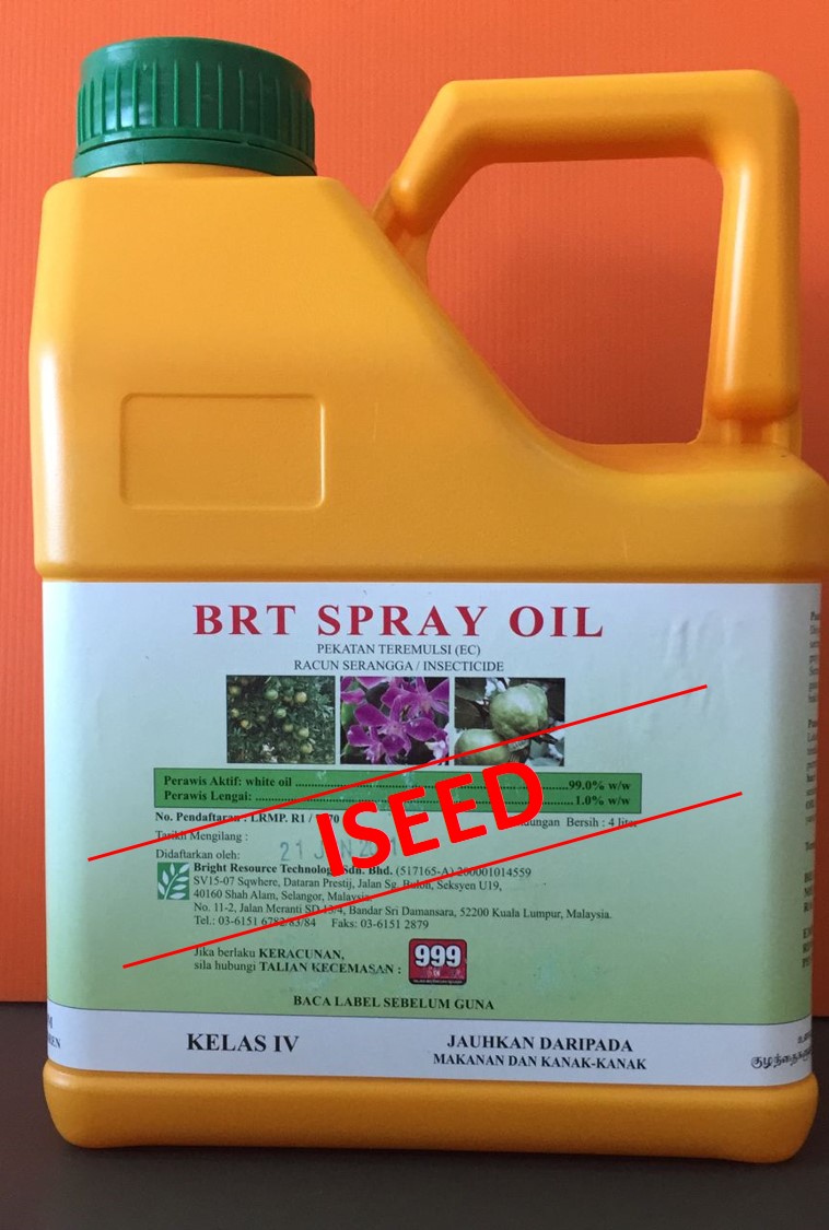 BRIGHT BRT SPRAY OIL 4 LITER White Oil 99.0 Racun Serangga, Koya/Teritip (Active Ingredient is